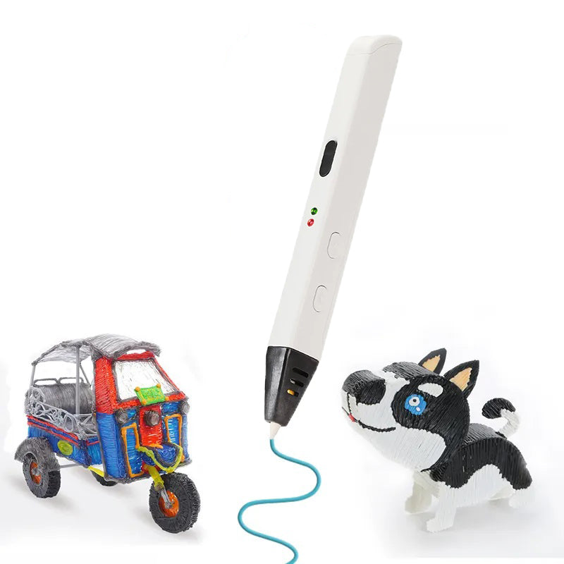 Sleek 3D Printing Pen - Easy-to-Hold, Adjustable Temperature for ABS & PLA Filaments - Unleash Your Creativity