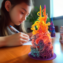 Sleek 3D Printing Pen - Easy-to-Hold, Adjustable Temperature for ABS & PLA Filaments - Unleash Your Creativity